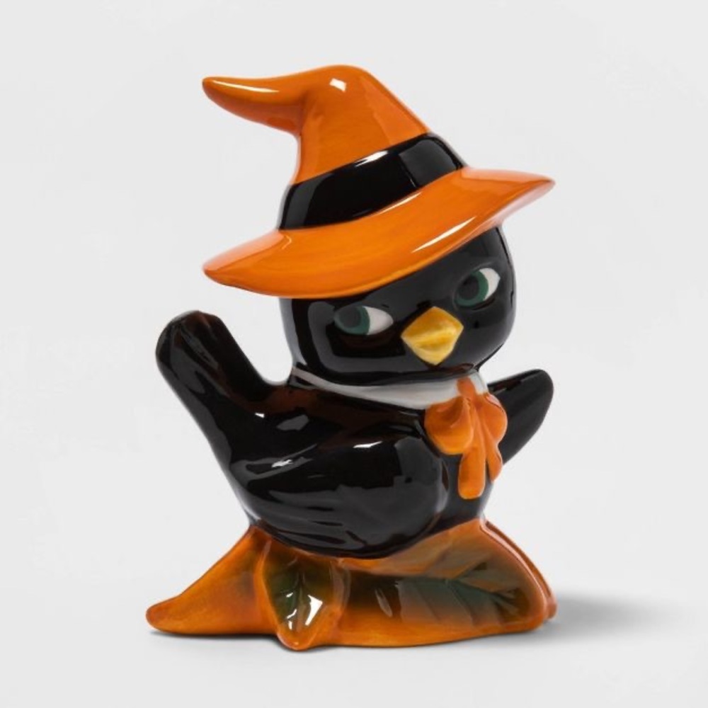 Ceramic Bird Halloween Decorative Figurine - nwt